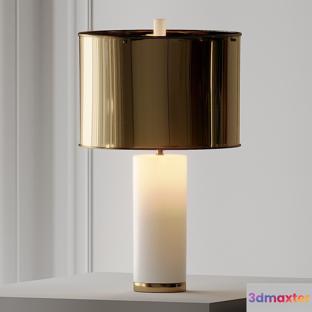 Frosted marble table lamp