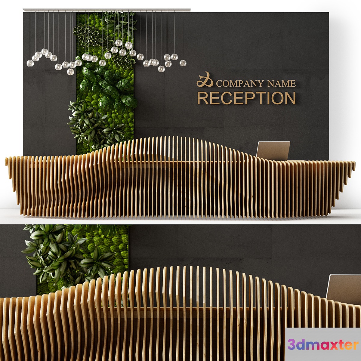 Reception desk 3 3D Max