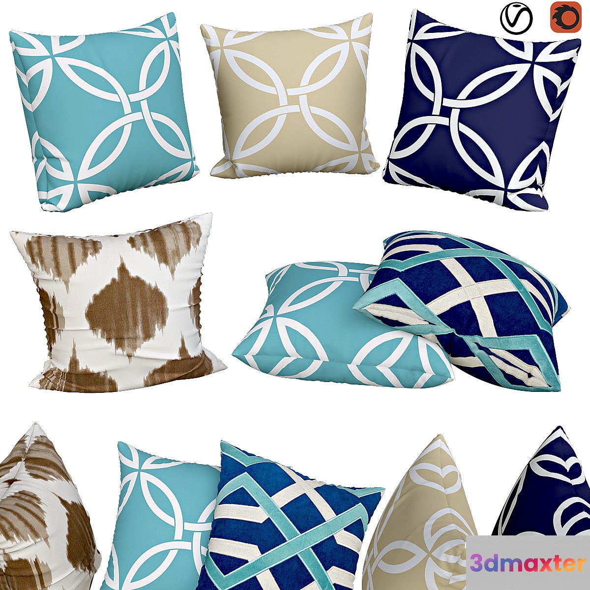 Decorative pillows | No. 043 3D Max