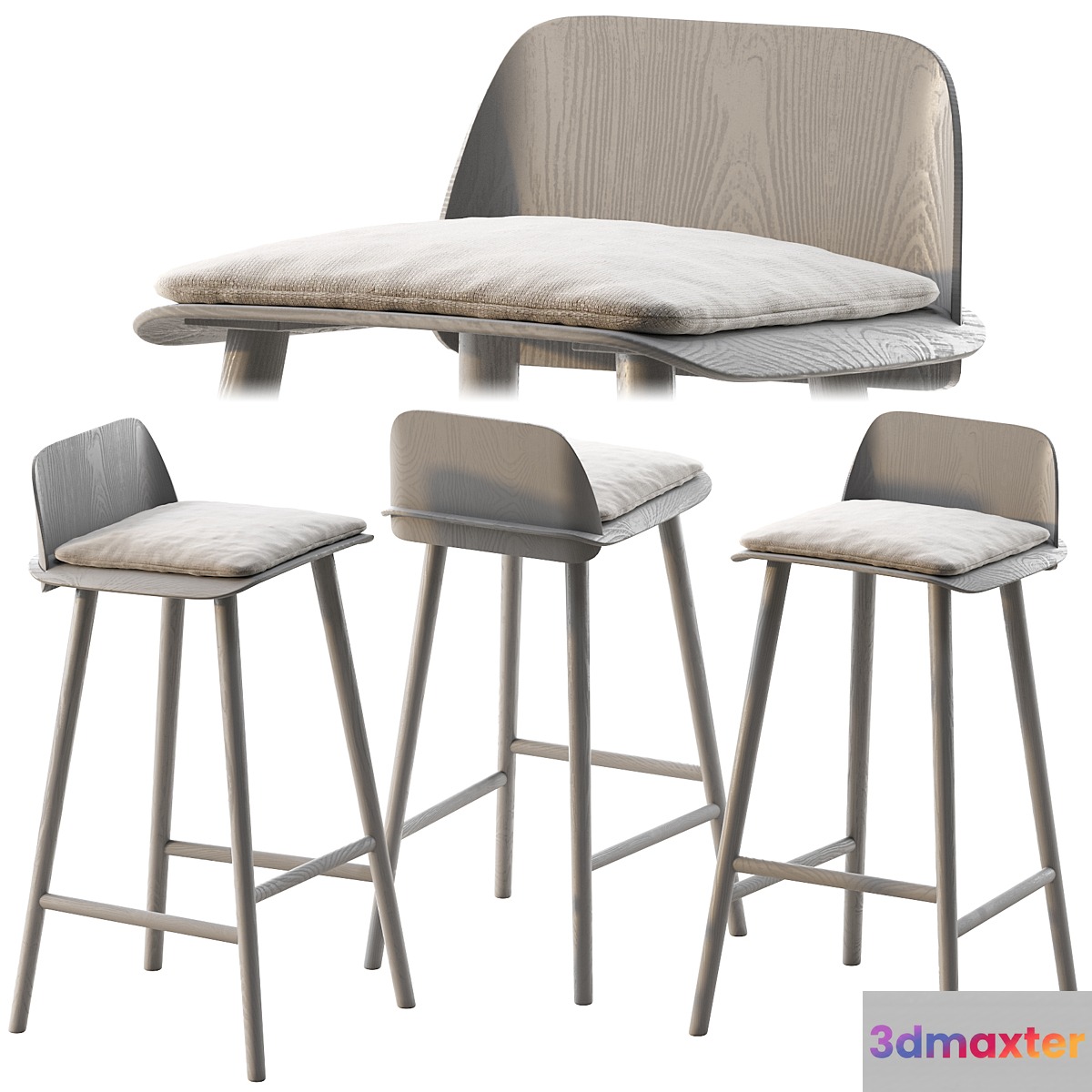 MUUTO NERD BARSTOOL 3D Max
