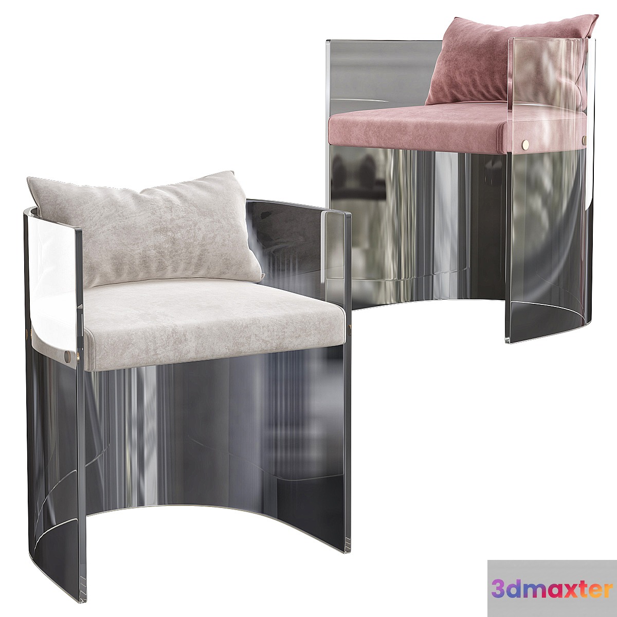 VONVIK Acrylic Cheap Plastic Chair 3D Max