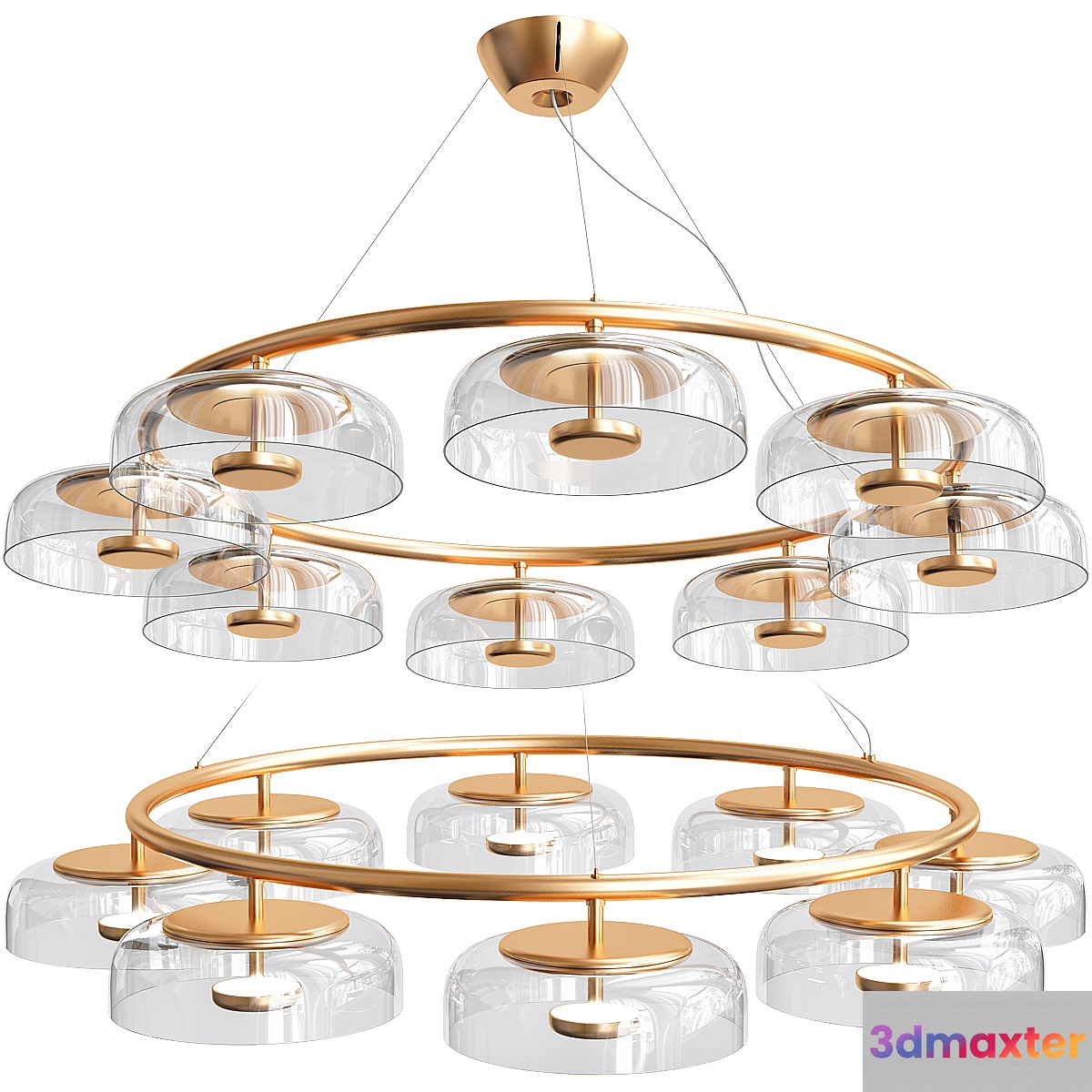 Nuura Blossi 8 Pendant Nordic Gold 3D Max