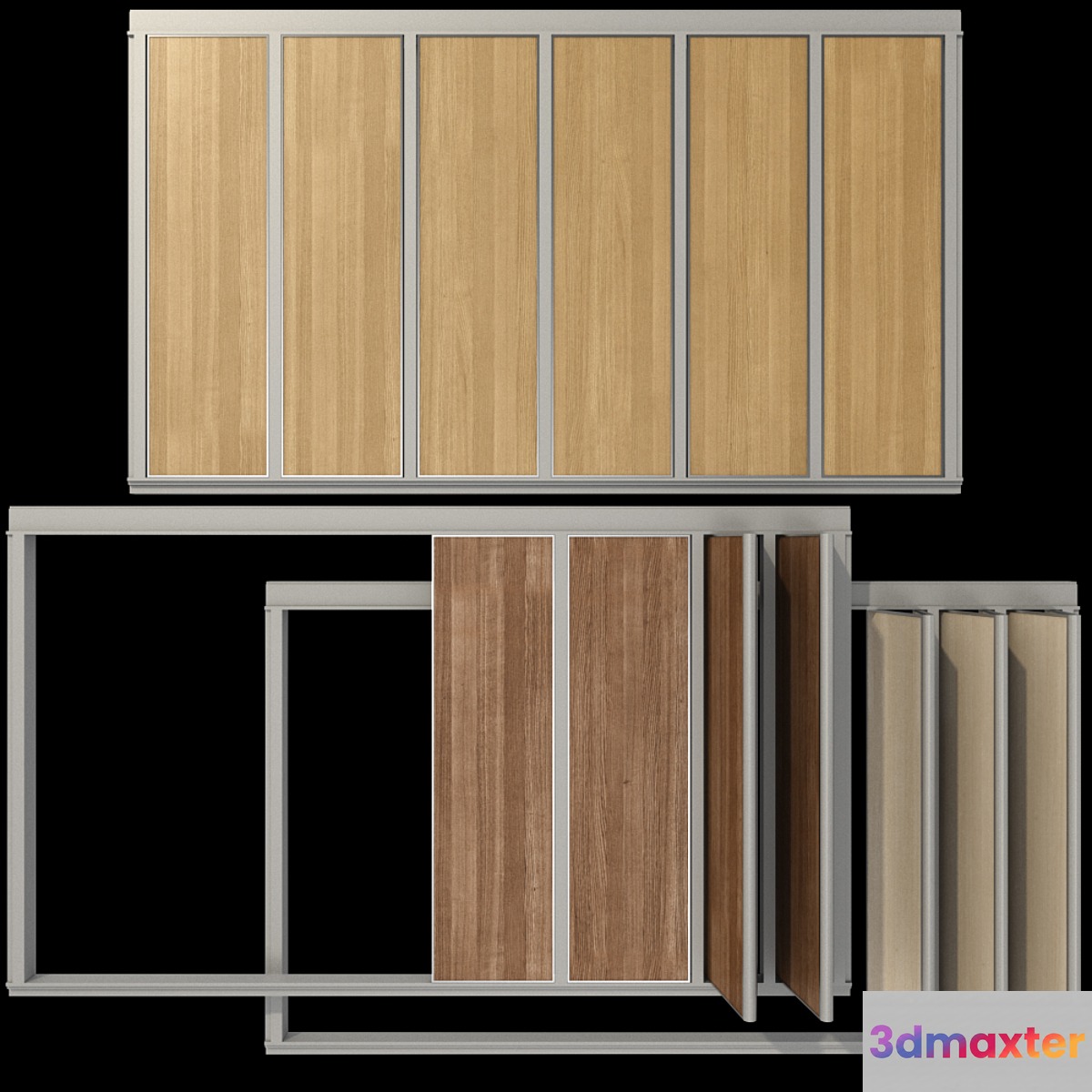 Sliding Partition Walls _ Wood Sliding Partition Walls 3D Max