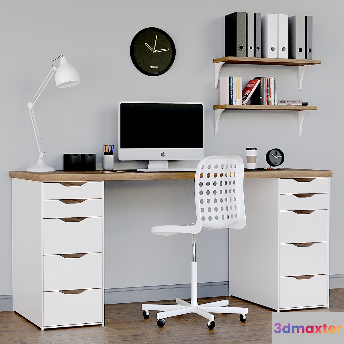 ikea office workplace 1 3D Max