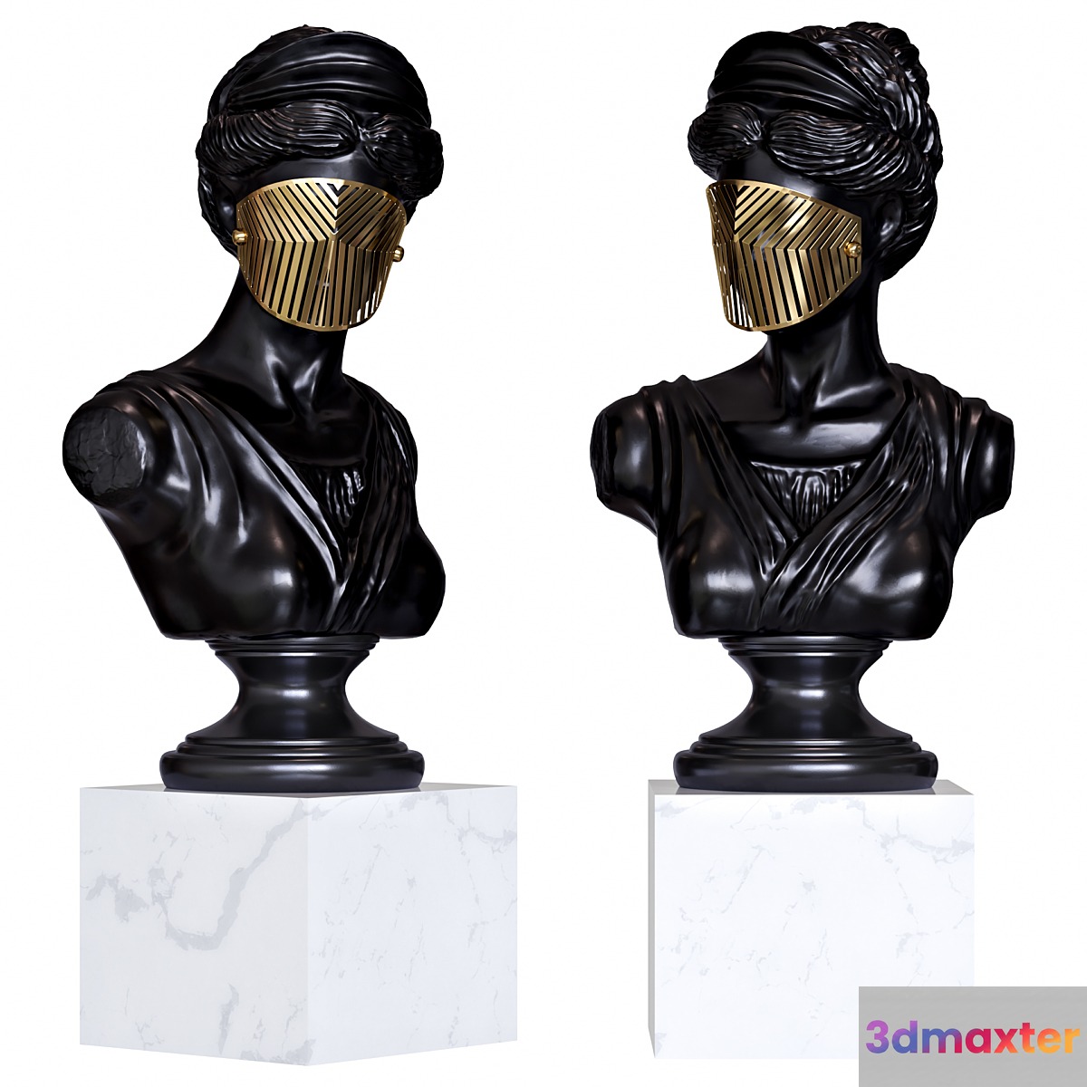 Bust Woman in Mask Figurine - No.2