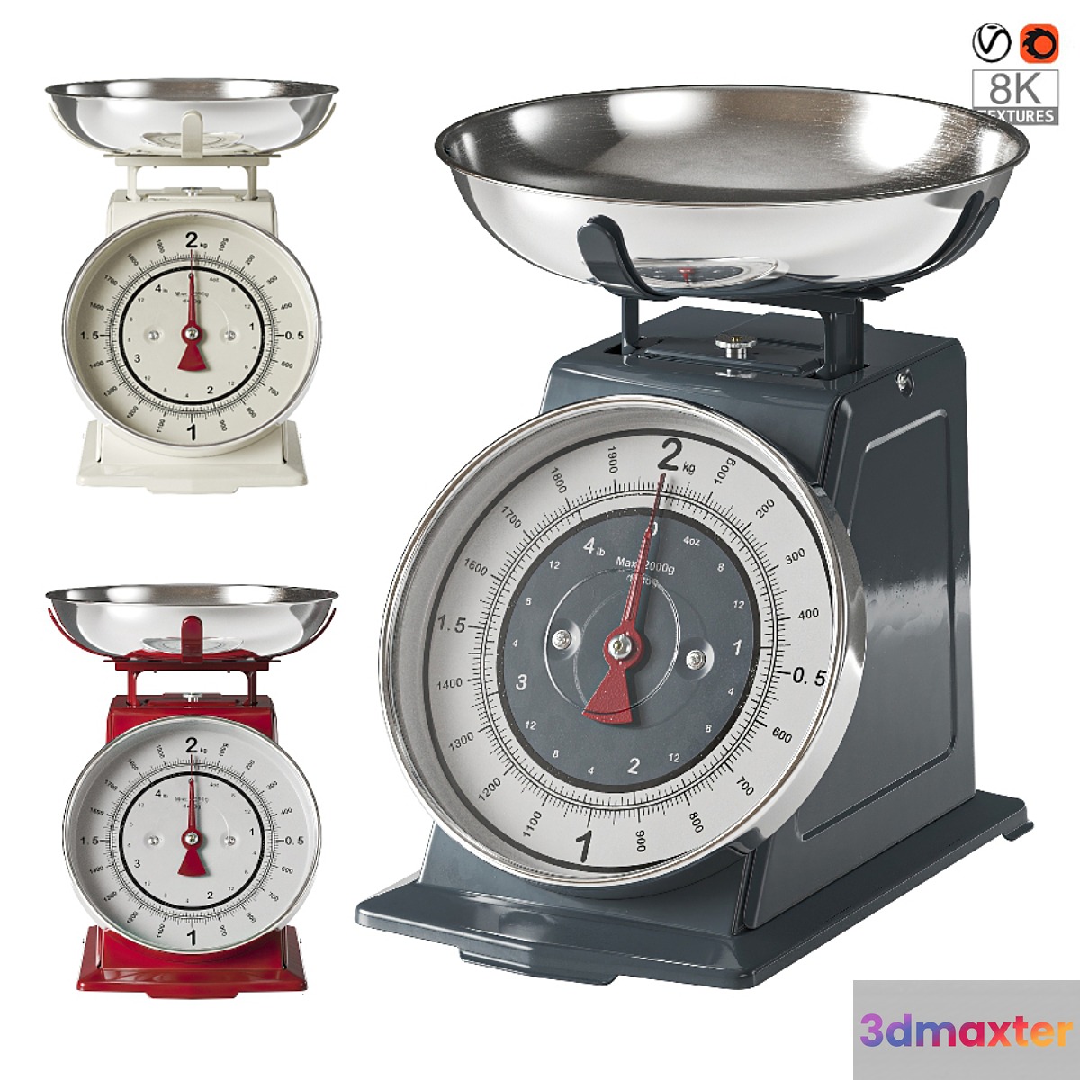 Kitchen appliance. Retro-style scales.