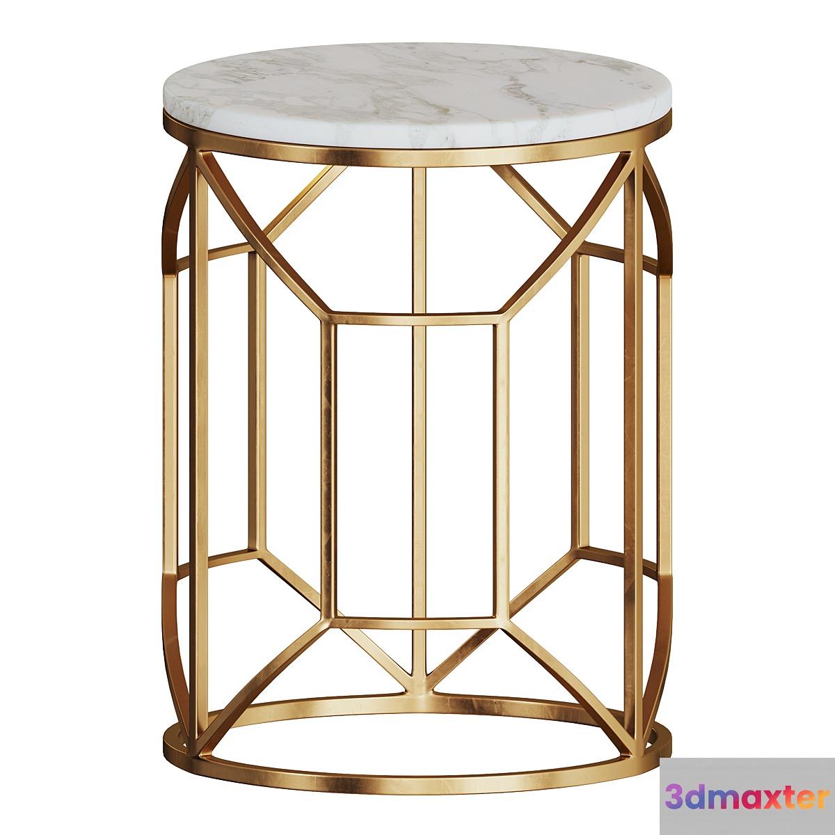 Coffee table in marble and metal by Glasar - No.3