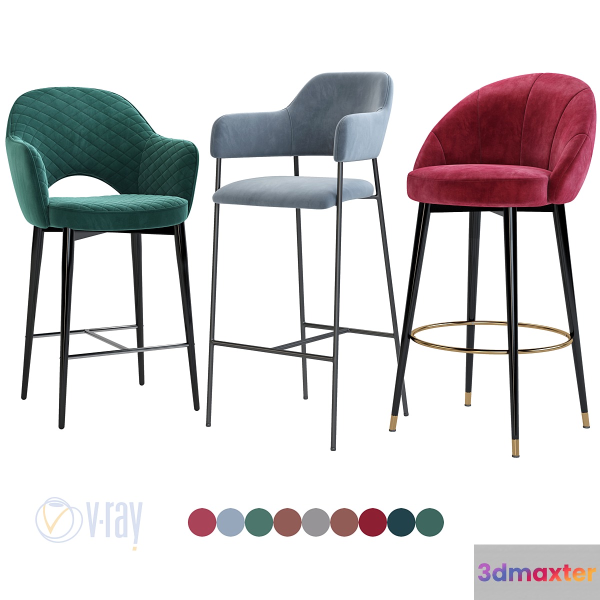 Deephouse. Bar semi-bar stool Martin Livorno Ferrara 3D Max