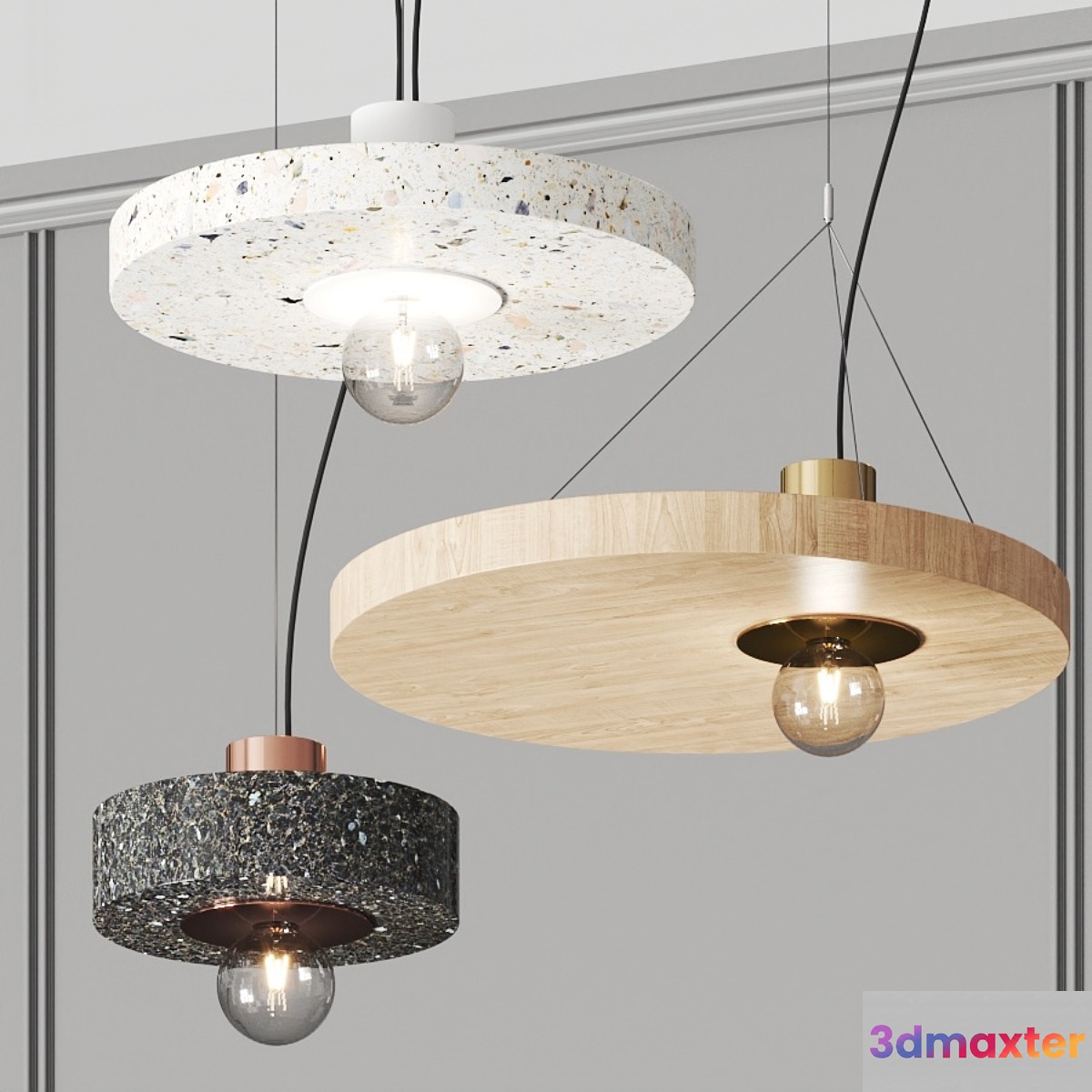 Dark Rond Pendant Lamps