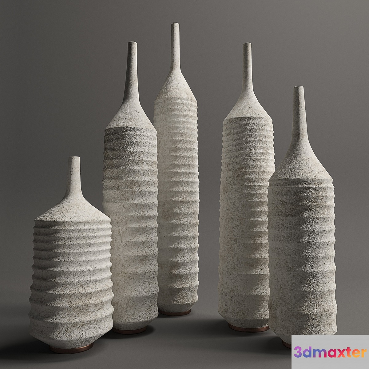 Сoncrete decor vases set