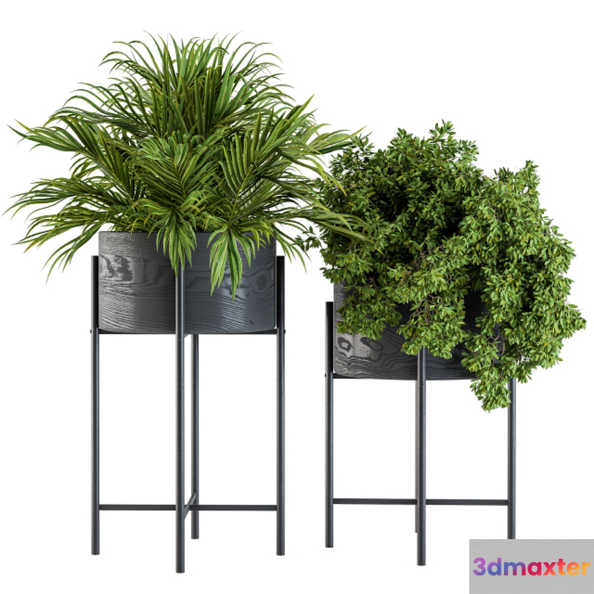 Black round plant box 03 - No.2