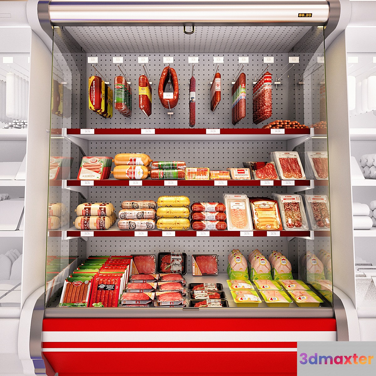 Refrigerated showcase Fortune_2 3D Max