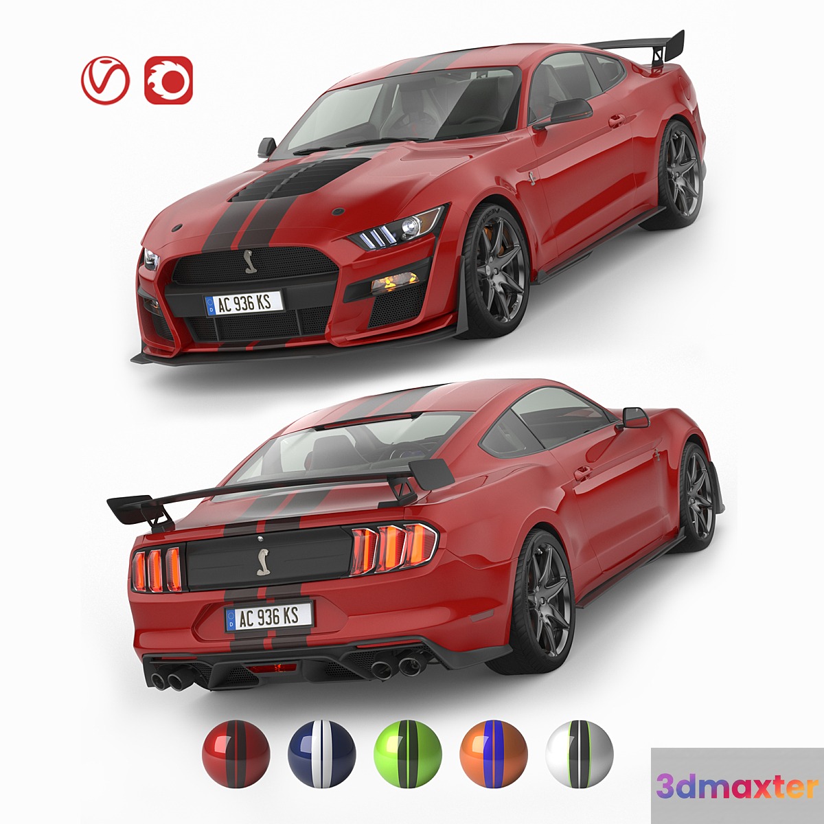 Ford Mustang Shelby GT500 2020 with HQ Interior - No.3