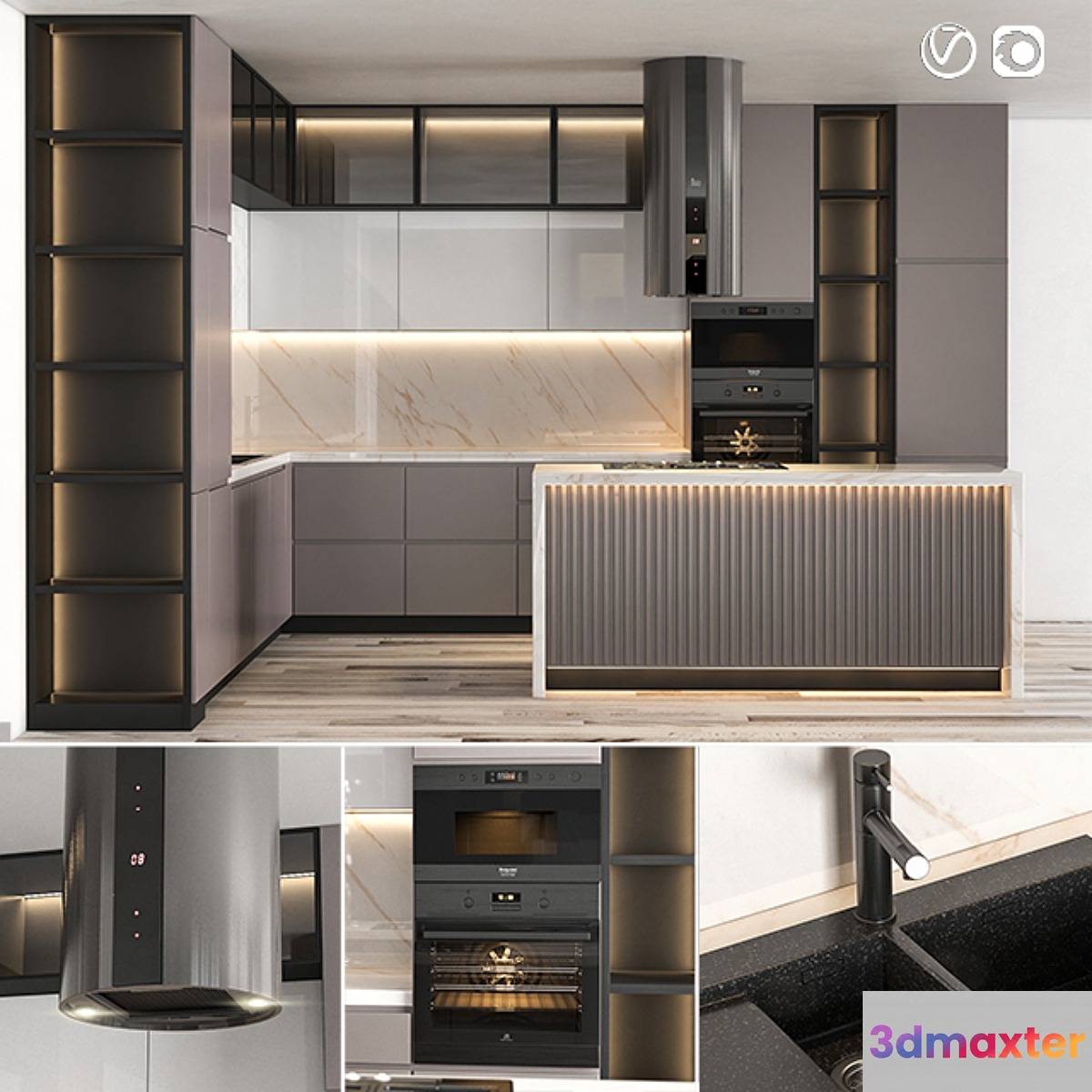 Kitchen02_ASY 3D Max