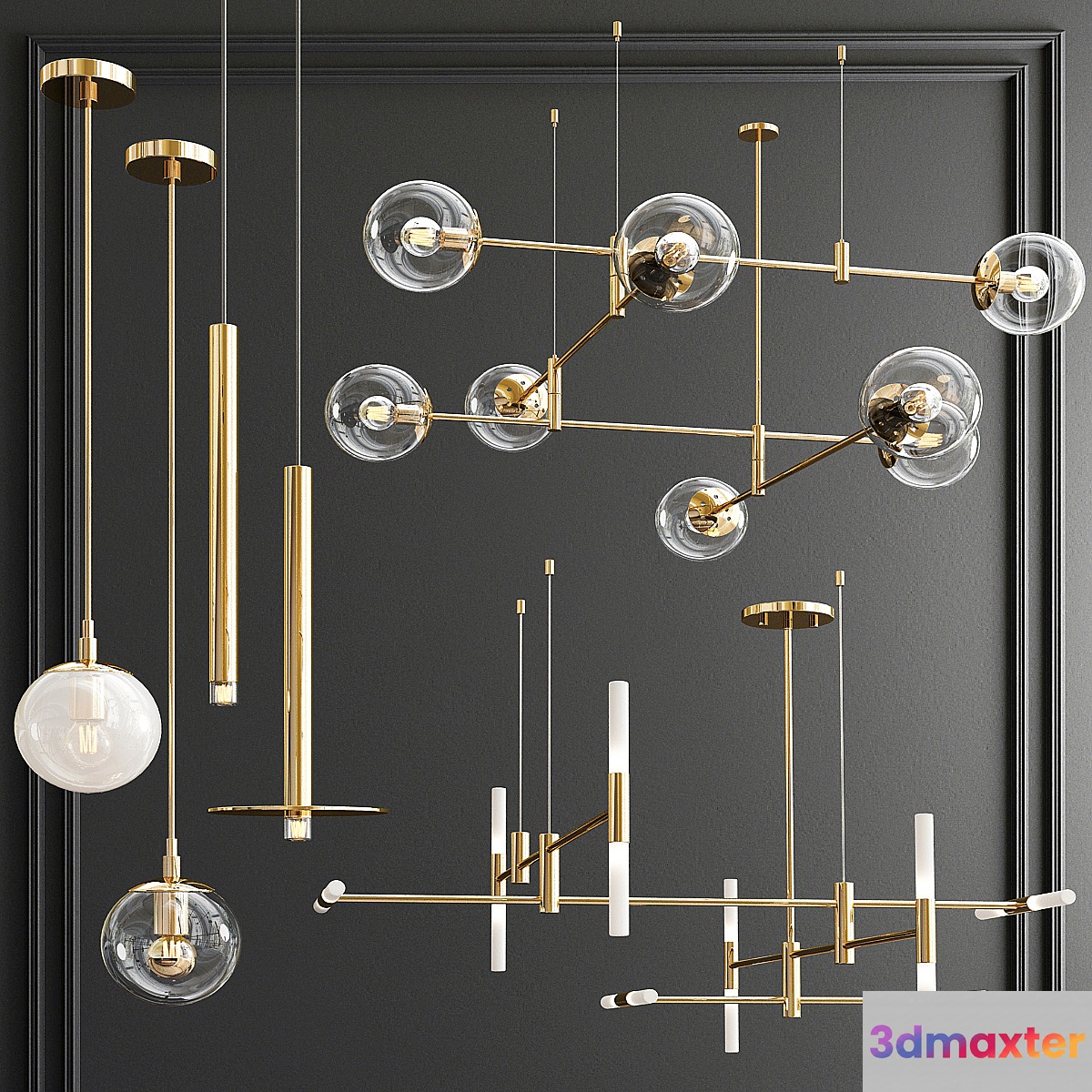Chandelier & Pendant collection_3 3D Max