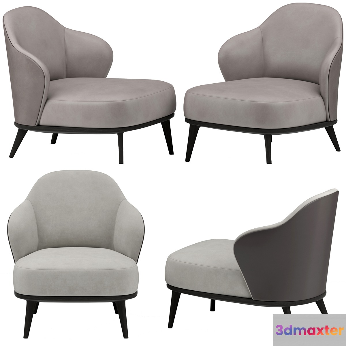 Leslie armchair minotti 3D Max
