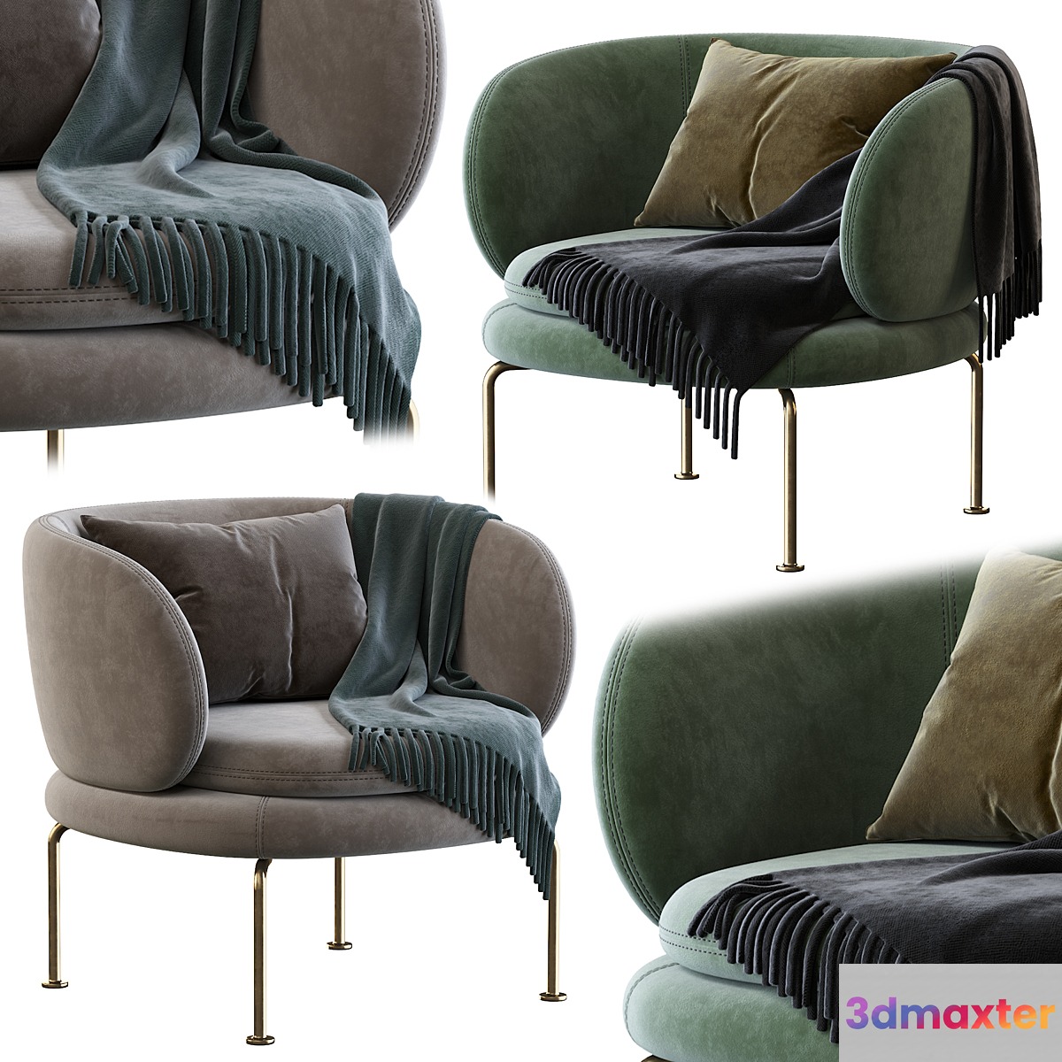 La Cividina SOAVE Armchair with armrests