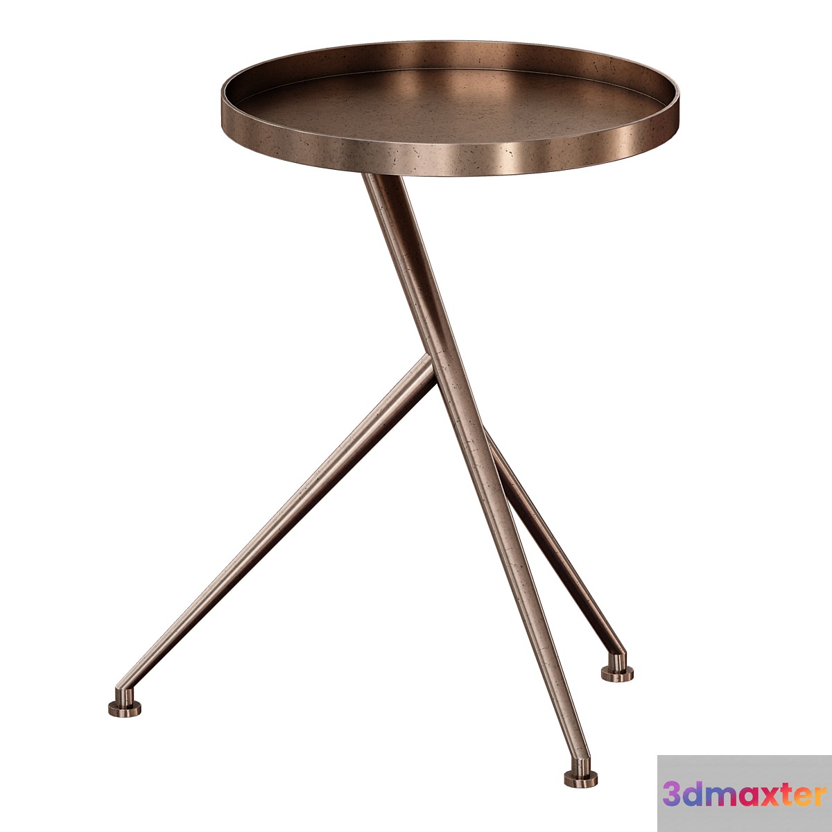 Cecilia Antique Rust Metal Accent Table (Crate and Barrel) 3D Max