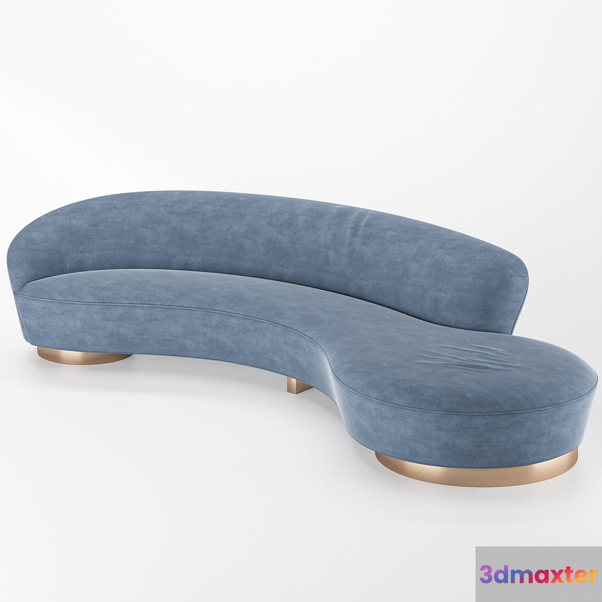Serpentine Sofa with Arm 3D Max