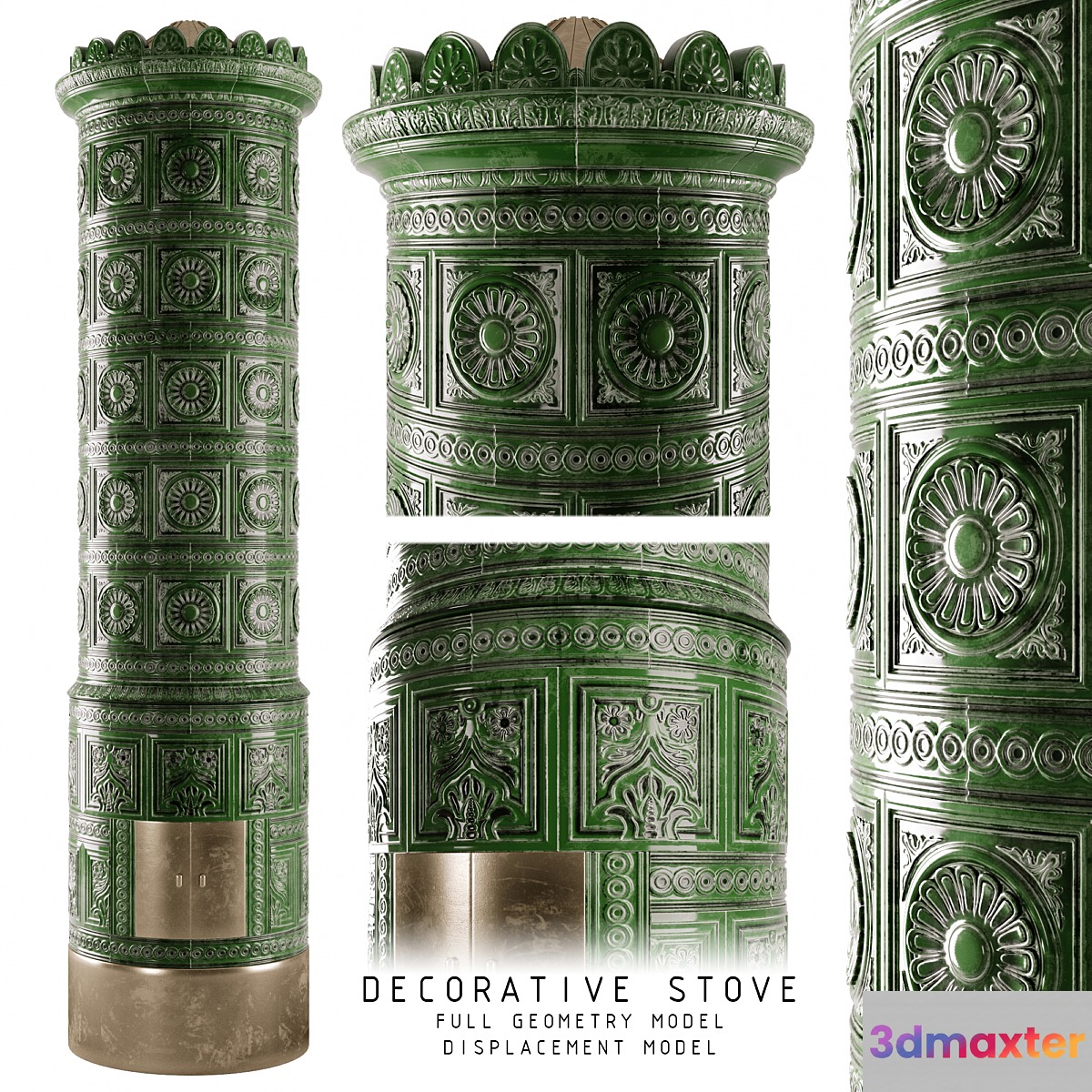 Decorative XIX. century tiled stove