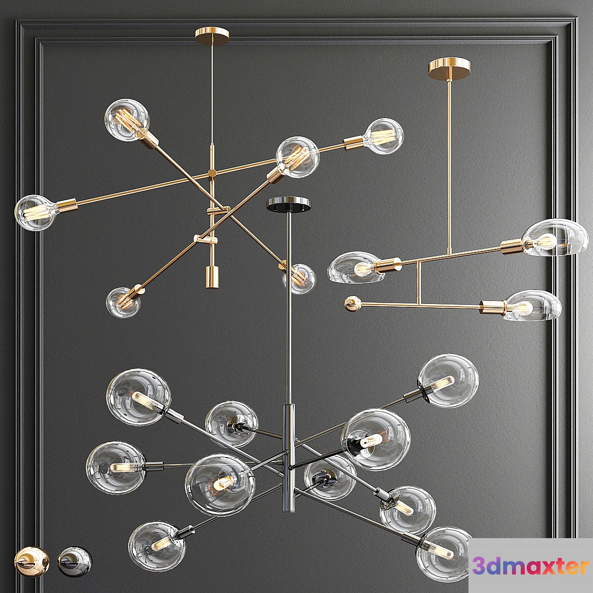 Sonneman Mobile Tangle Light - 3 type 3D Max