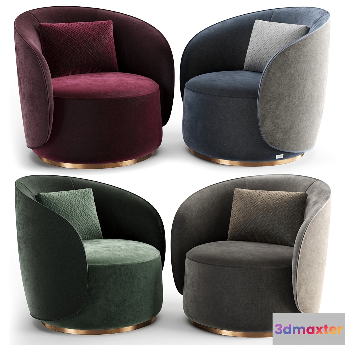 Fendi Casa Anabelle Armchair 3D Max