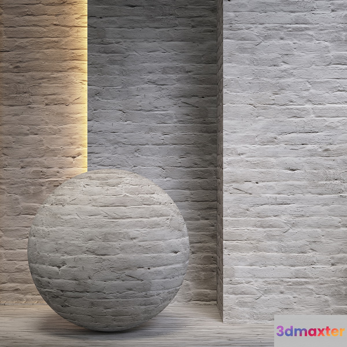 White brick 3D Max