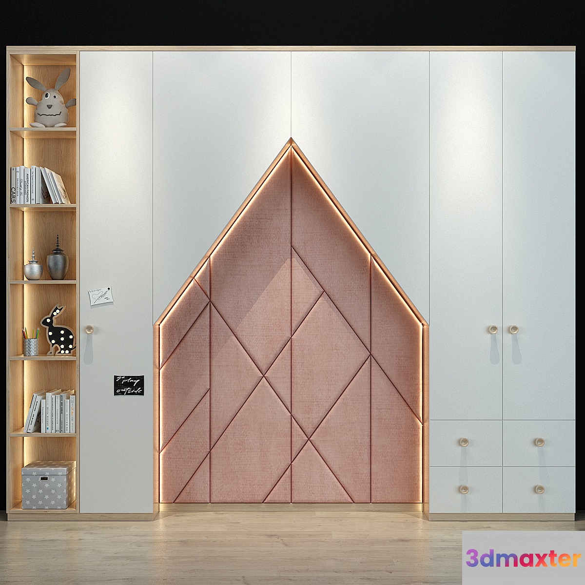 Cabinet with headboard 188