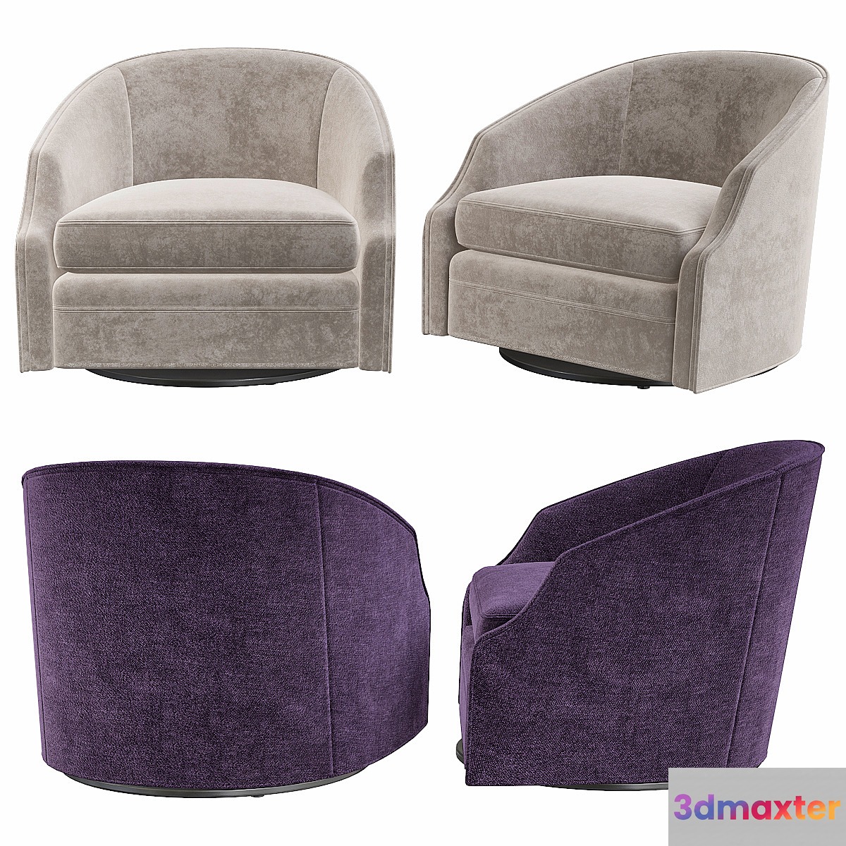 SWIVEL CHAIR GUSTAV - Eichholtz 3D Max