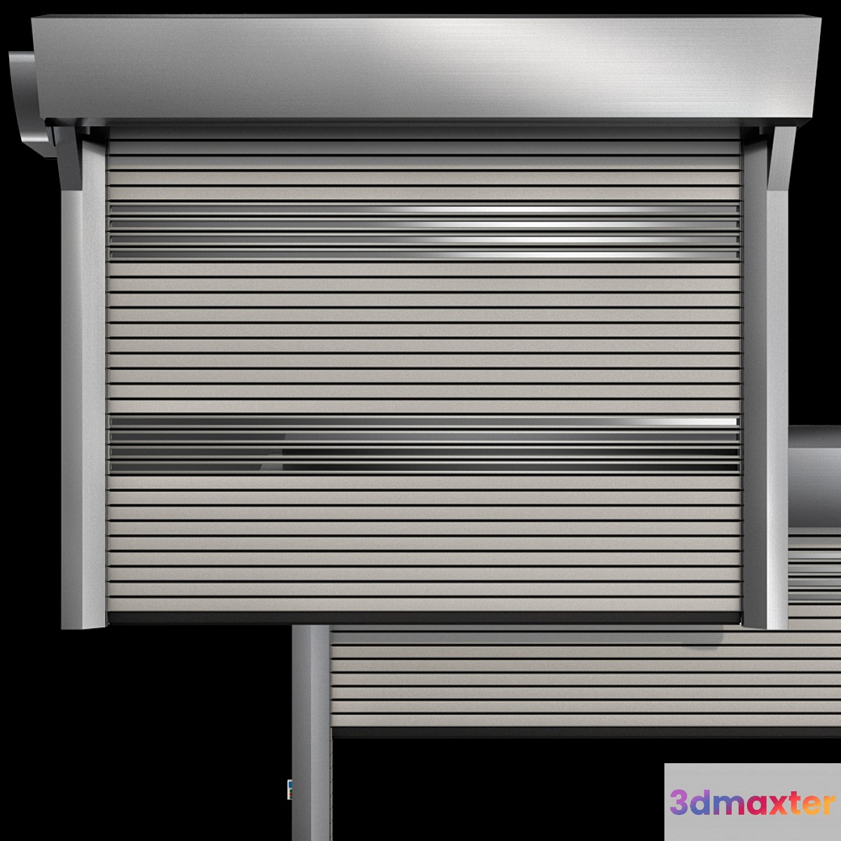 Metal industrial high speed door with horizontal blades