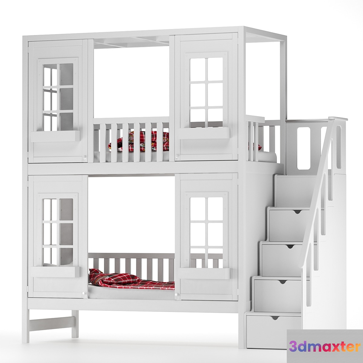 Children's bed Palazzo with a chest of drawers 3D Max