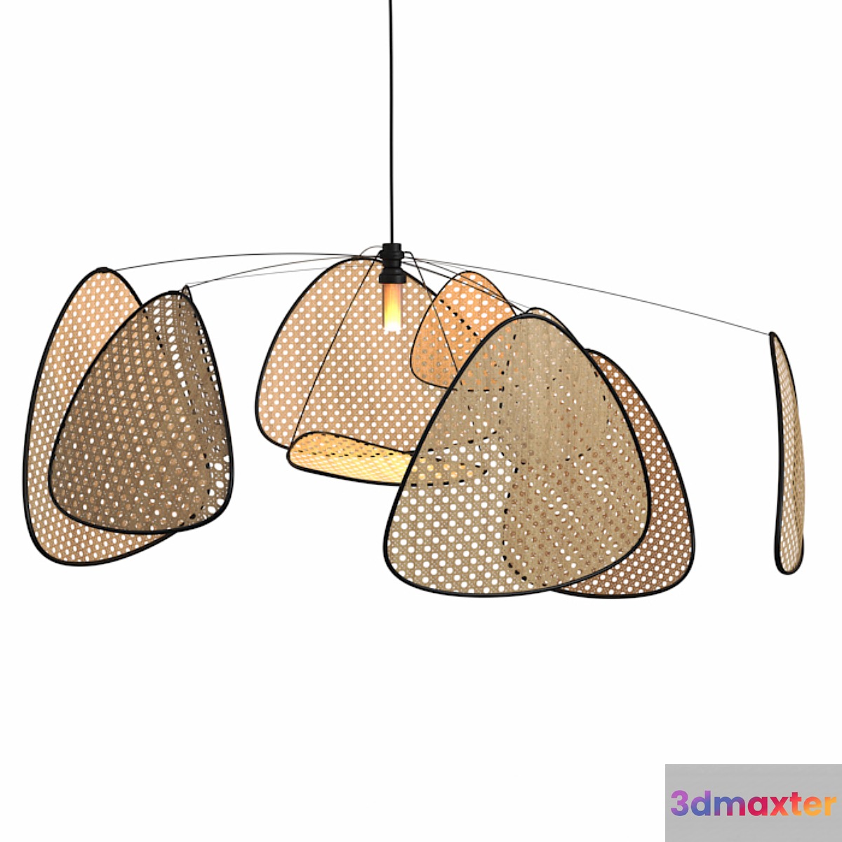 Trouva rattan hanging lamp 3D Max