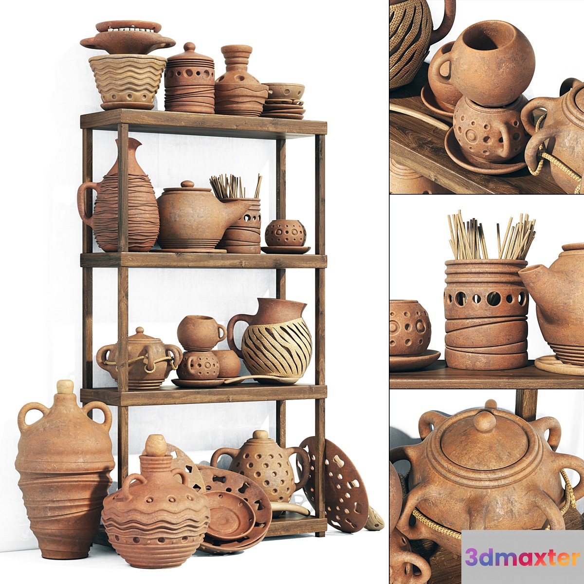 Dishes clay rack n8 _ Pottery rack N8