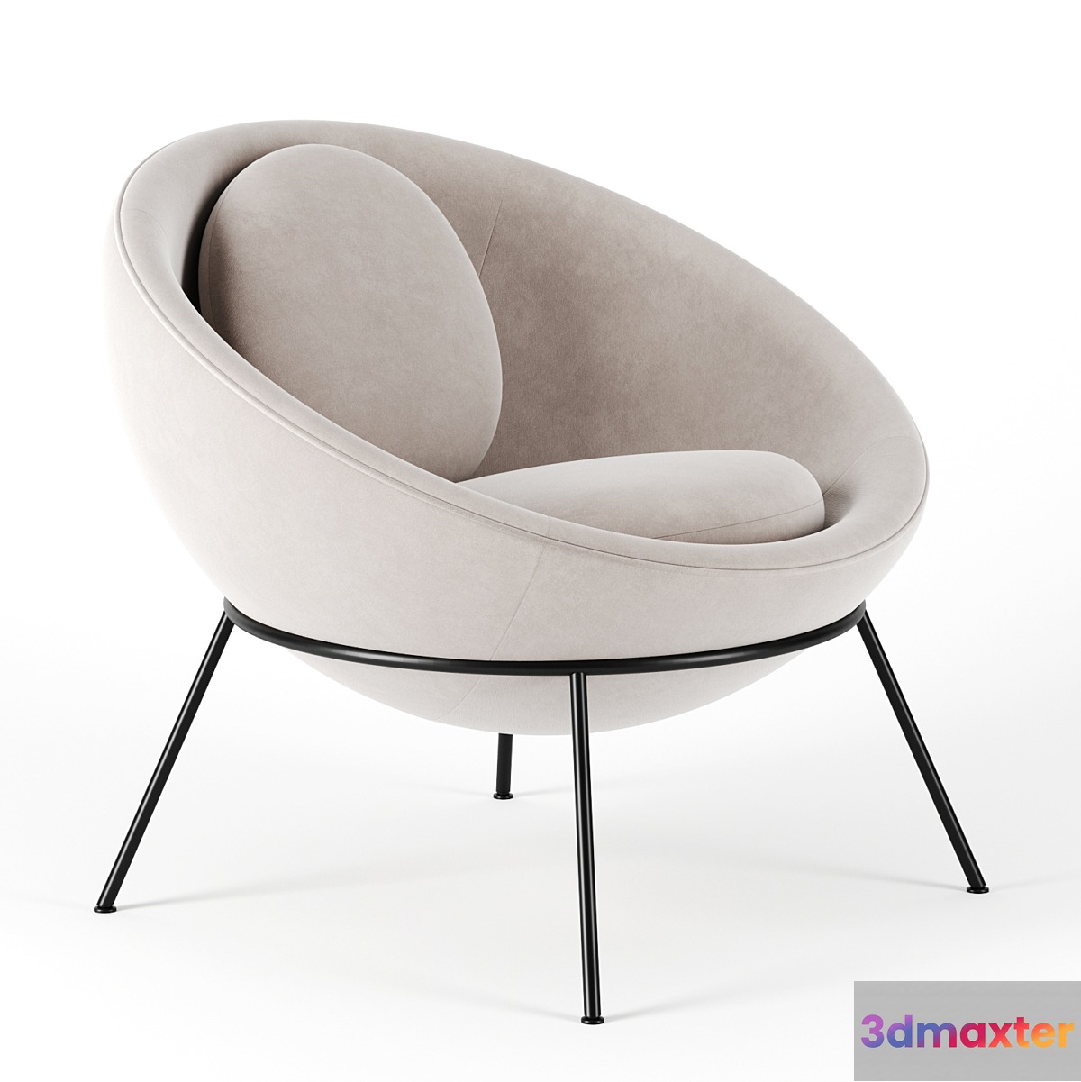 Bowl chair 3D Max