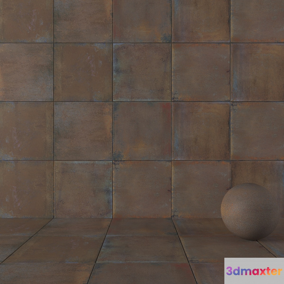 Wall Tiles Museum Iron Oxide 3D Max