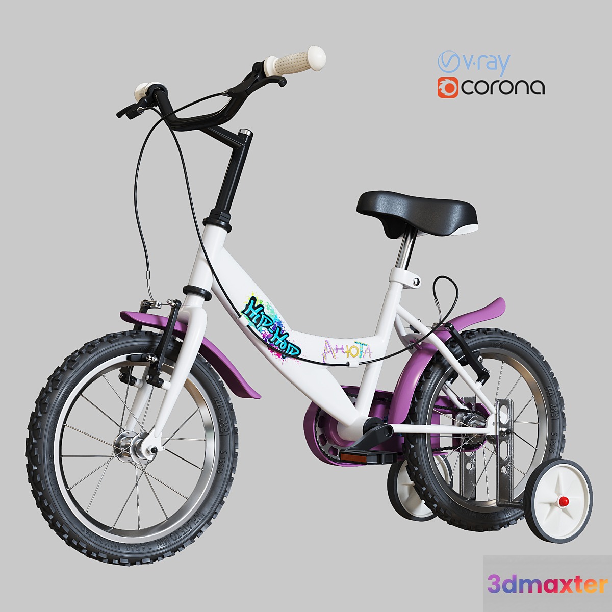 Children bicycle 3D Max