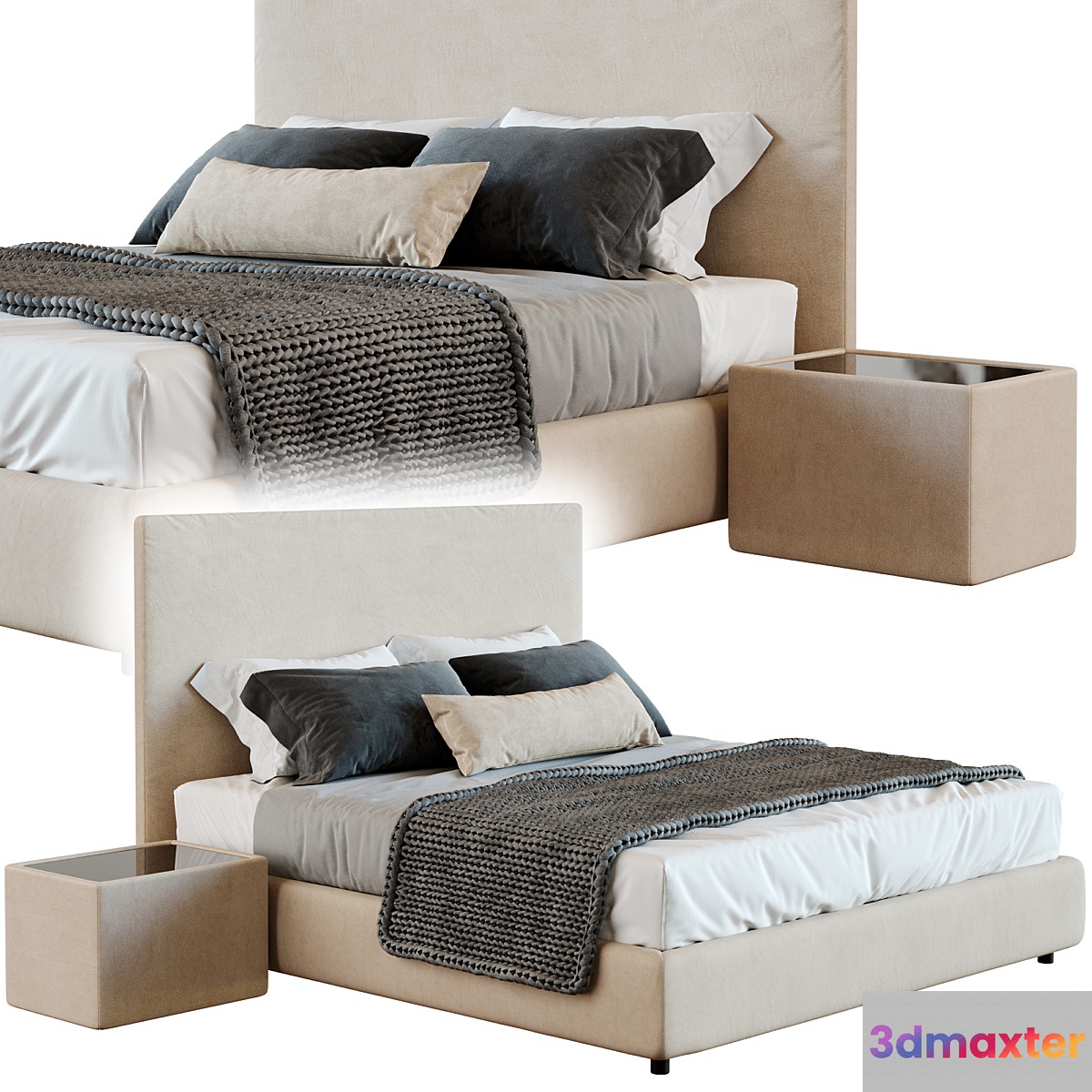 Beige Bed Linen