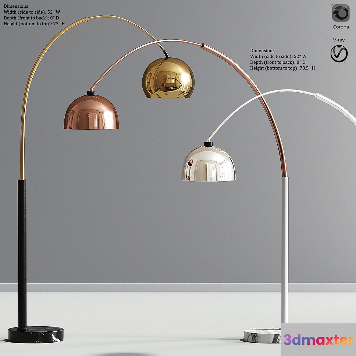 Modern Arc Floor Lamp Set 02 - No.4