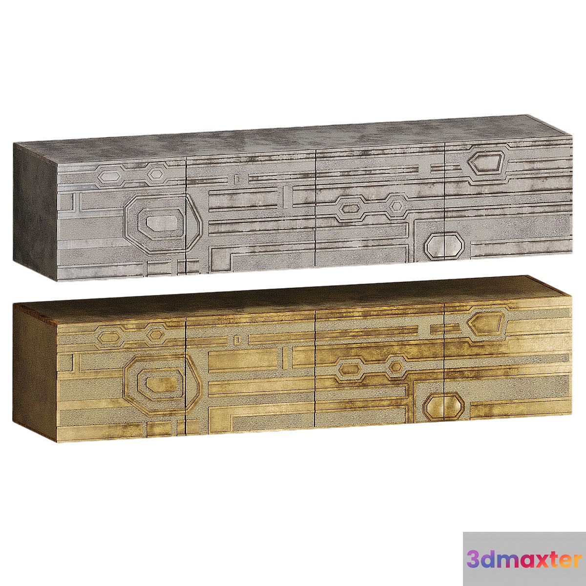 Global Views Abstract Block Cabinet