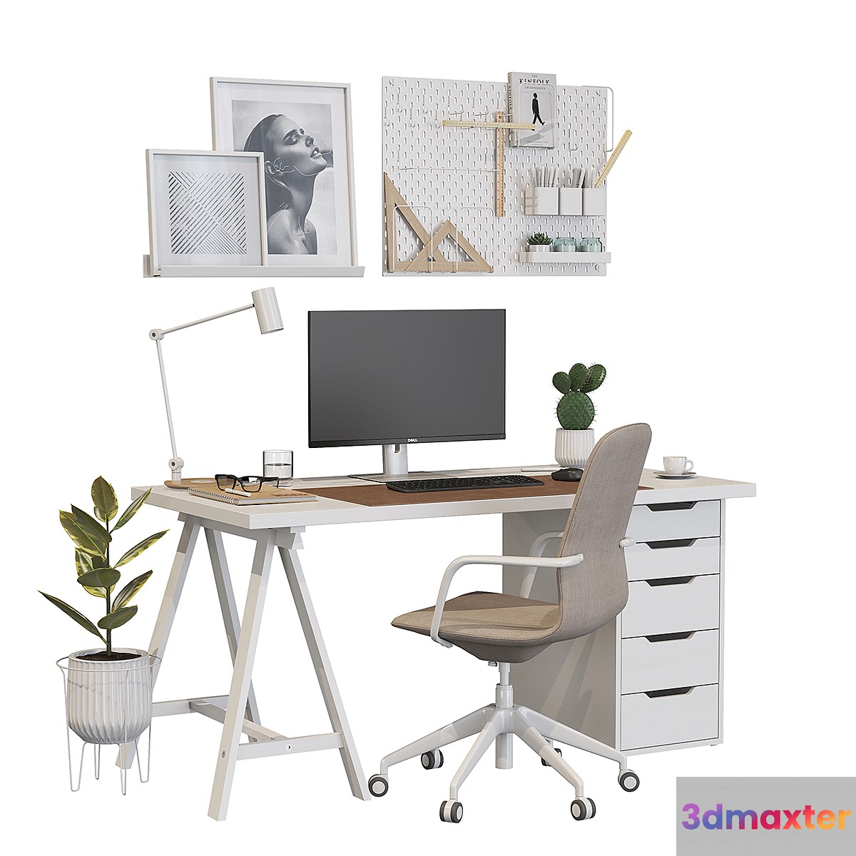 Ikea office workplace white A01 - No.3 Ikea office workplace white A01 - No.3
