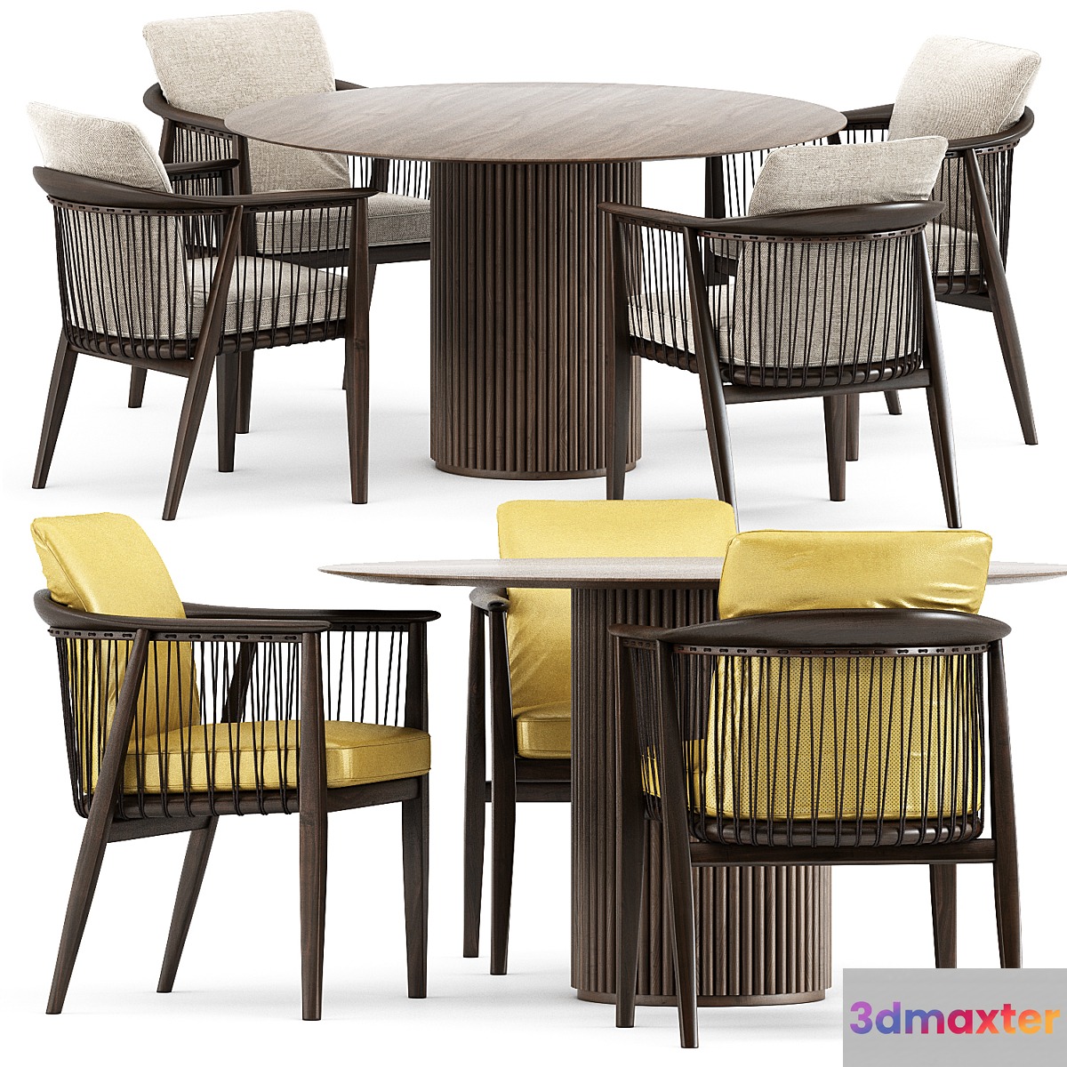 VIOLA CHAIR by Poltrona Frau and PALAIS ROYAL by ASPLUND 3D Max