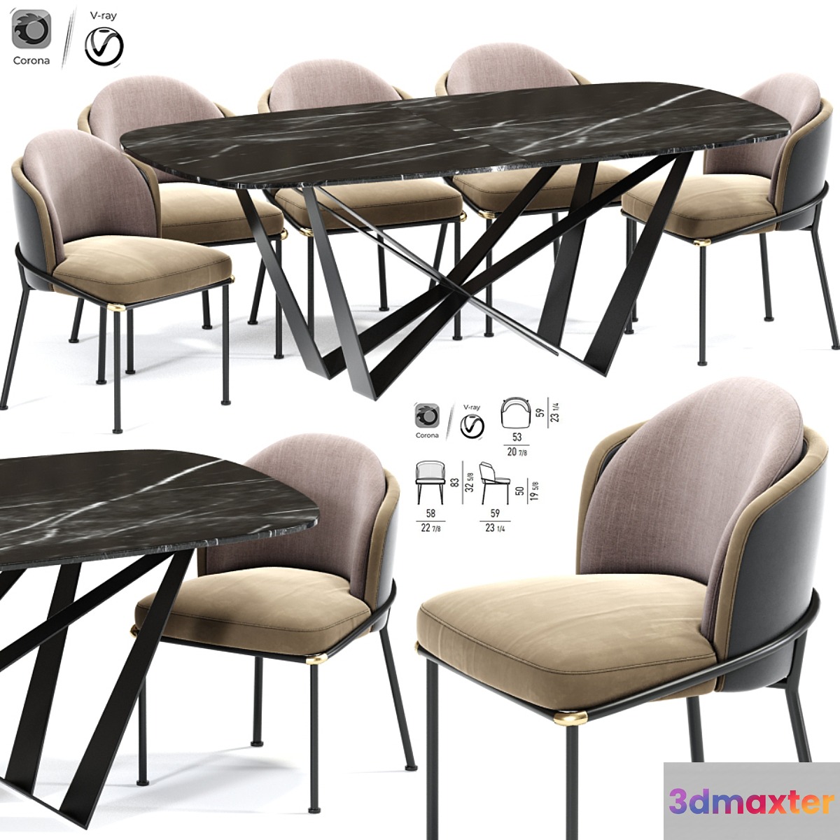 Baron Sea Foam Dining Chair Table