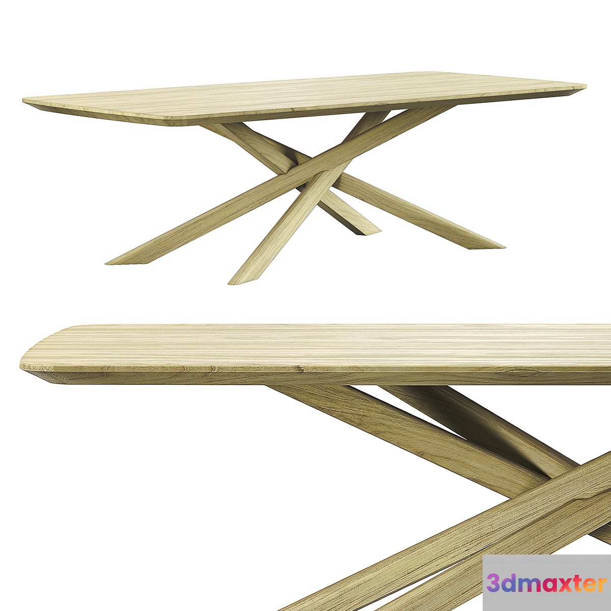 Ethnicraft Mikado Coffee Table - Rectangular 3D Max