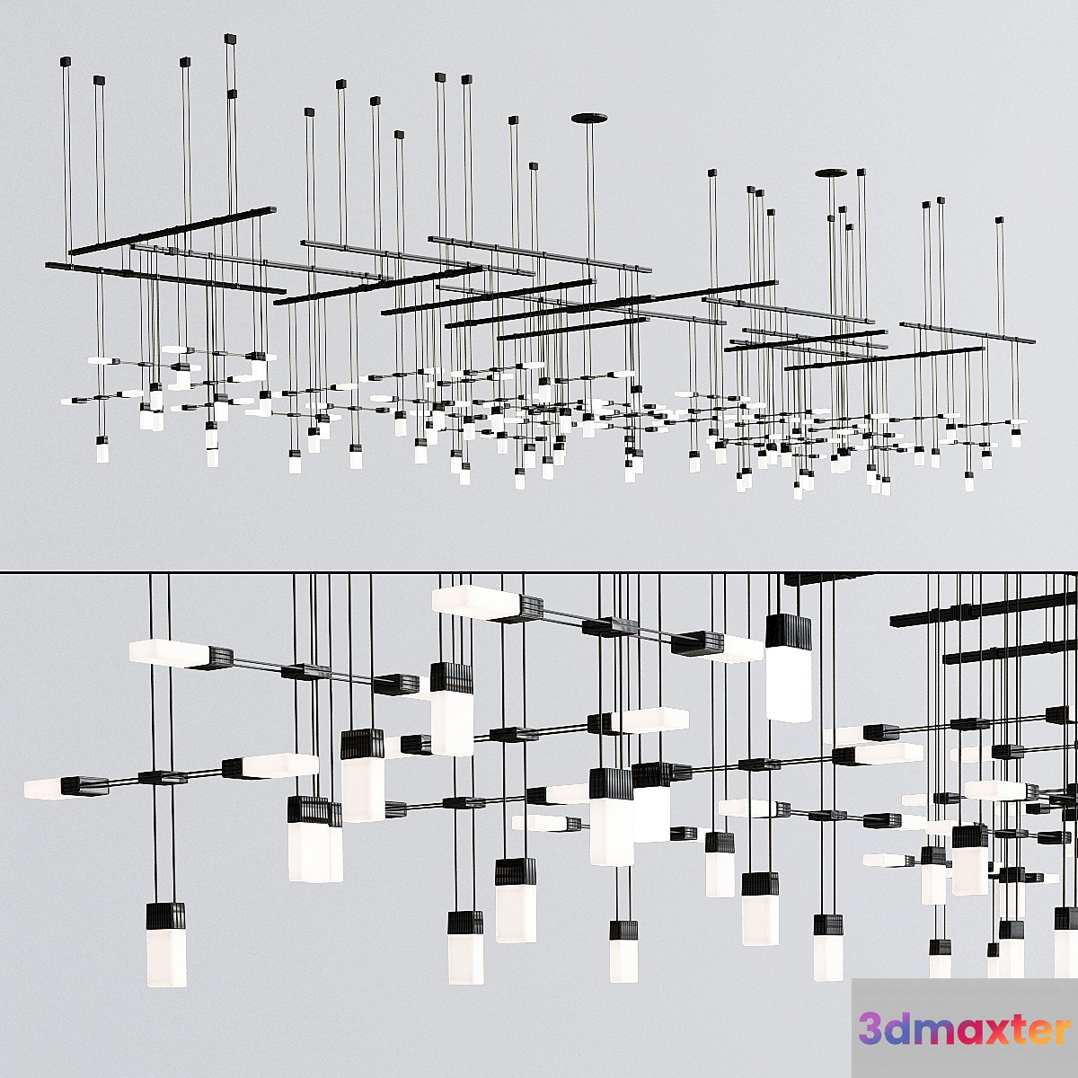 Suspenders Gallery Multi Light Pendant 3D Max