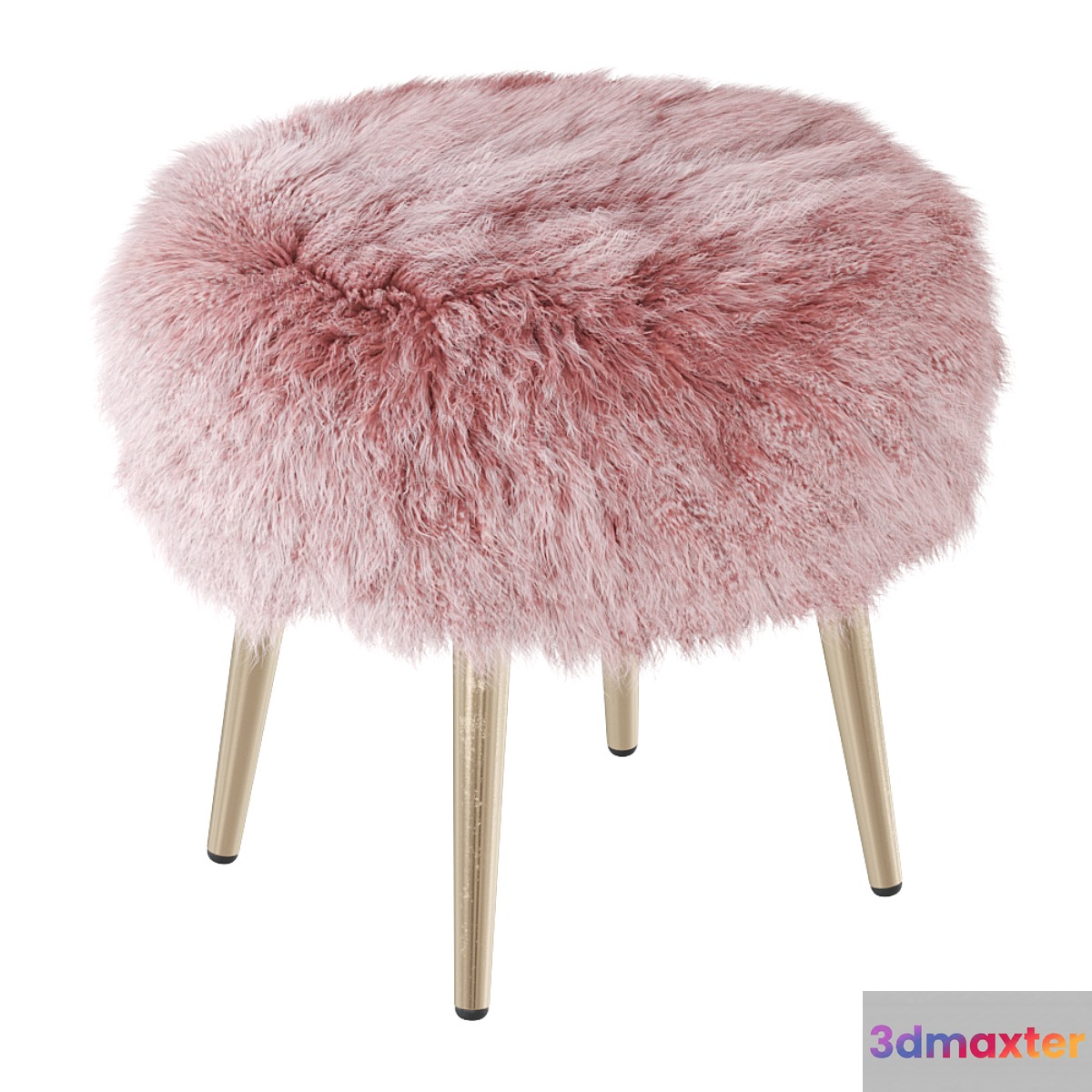 Round chair fur 2 3D Max