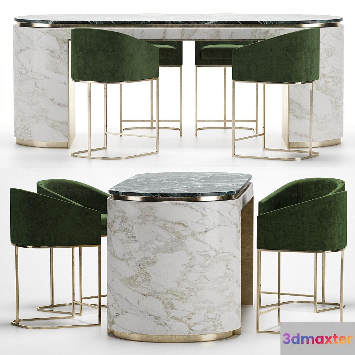 bar stools with oval table