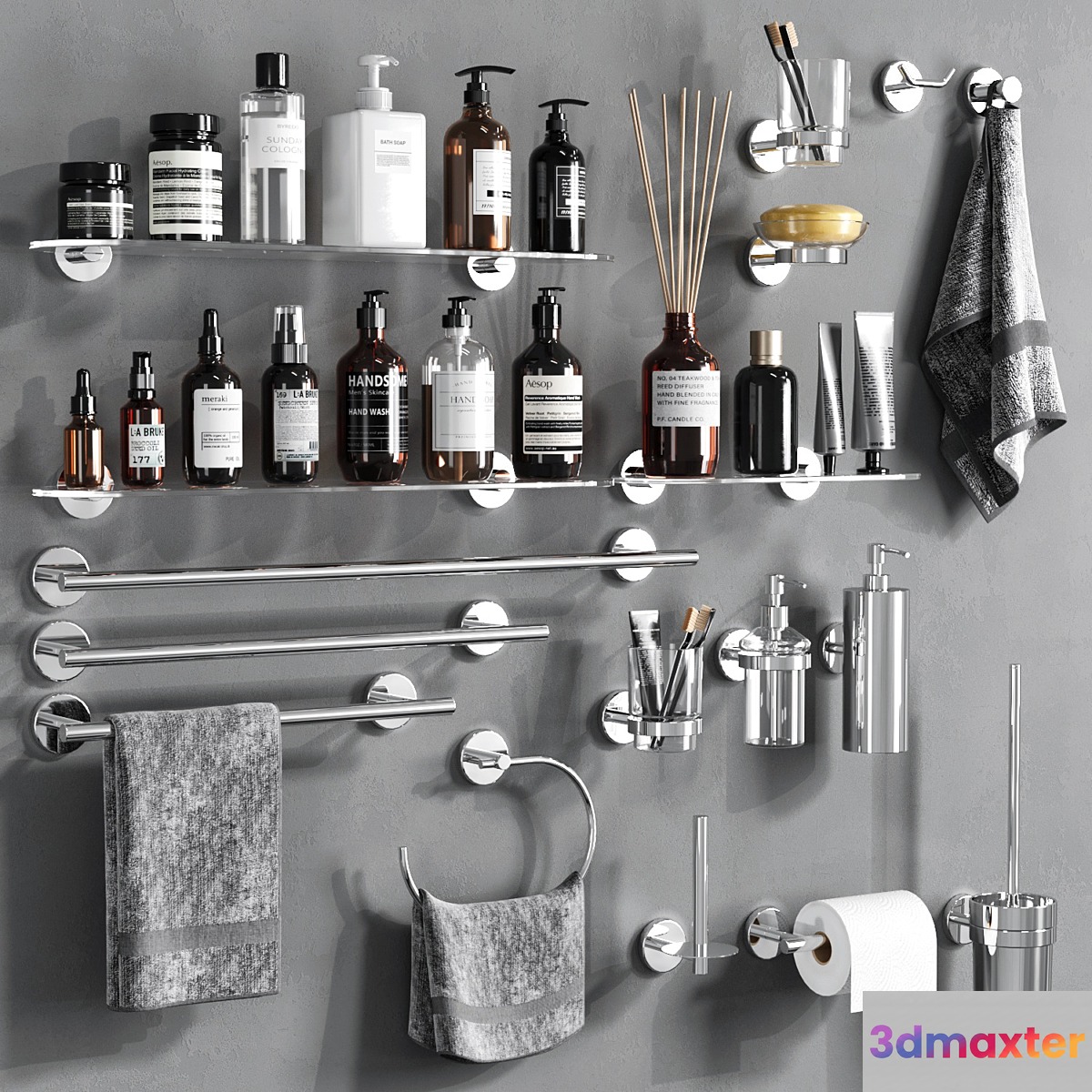 EROS bathroom accessories 3D Max