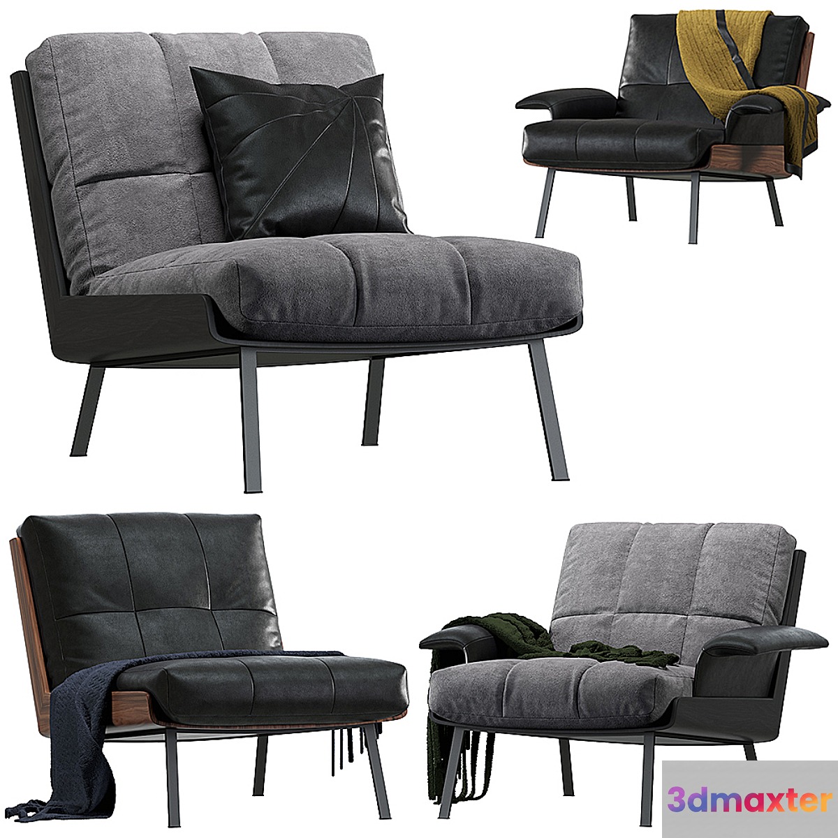 Daiki armchair by Minotti 2 version