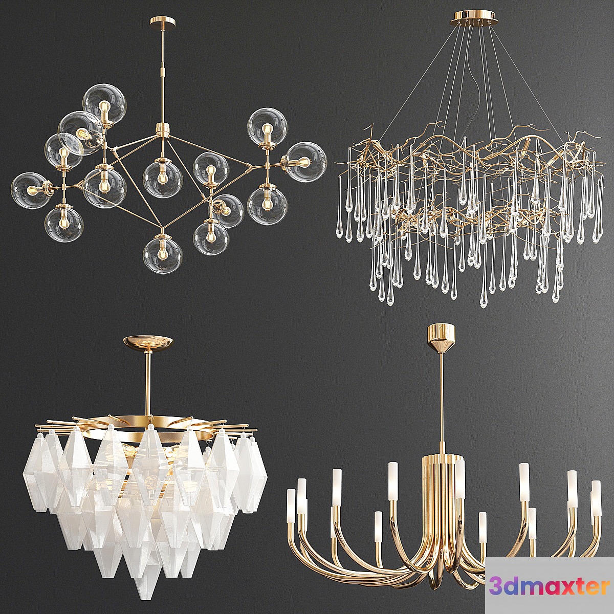 Four Exclusive Chandelier Collection_74 3D Max