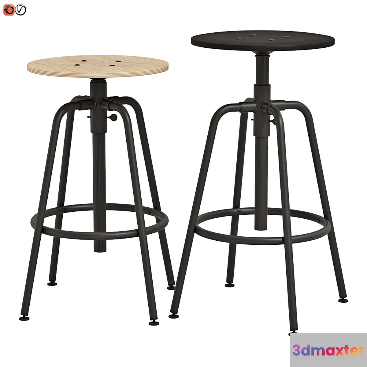 Bar stool IKEA KULLABERG 3D Max